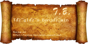 Téglás Benjámin névjegykártya