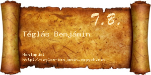 Téglás Benjámin névjegykártya